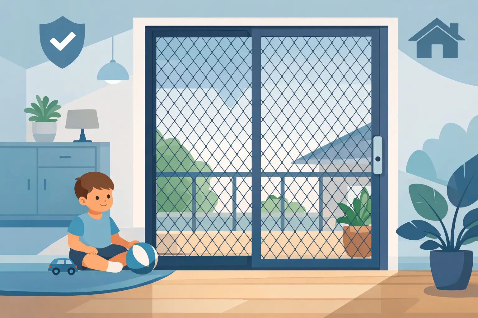 Redes de protección para puertas en casa