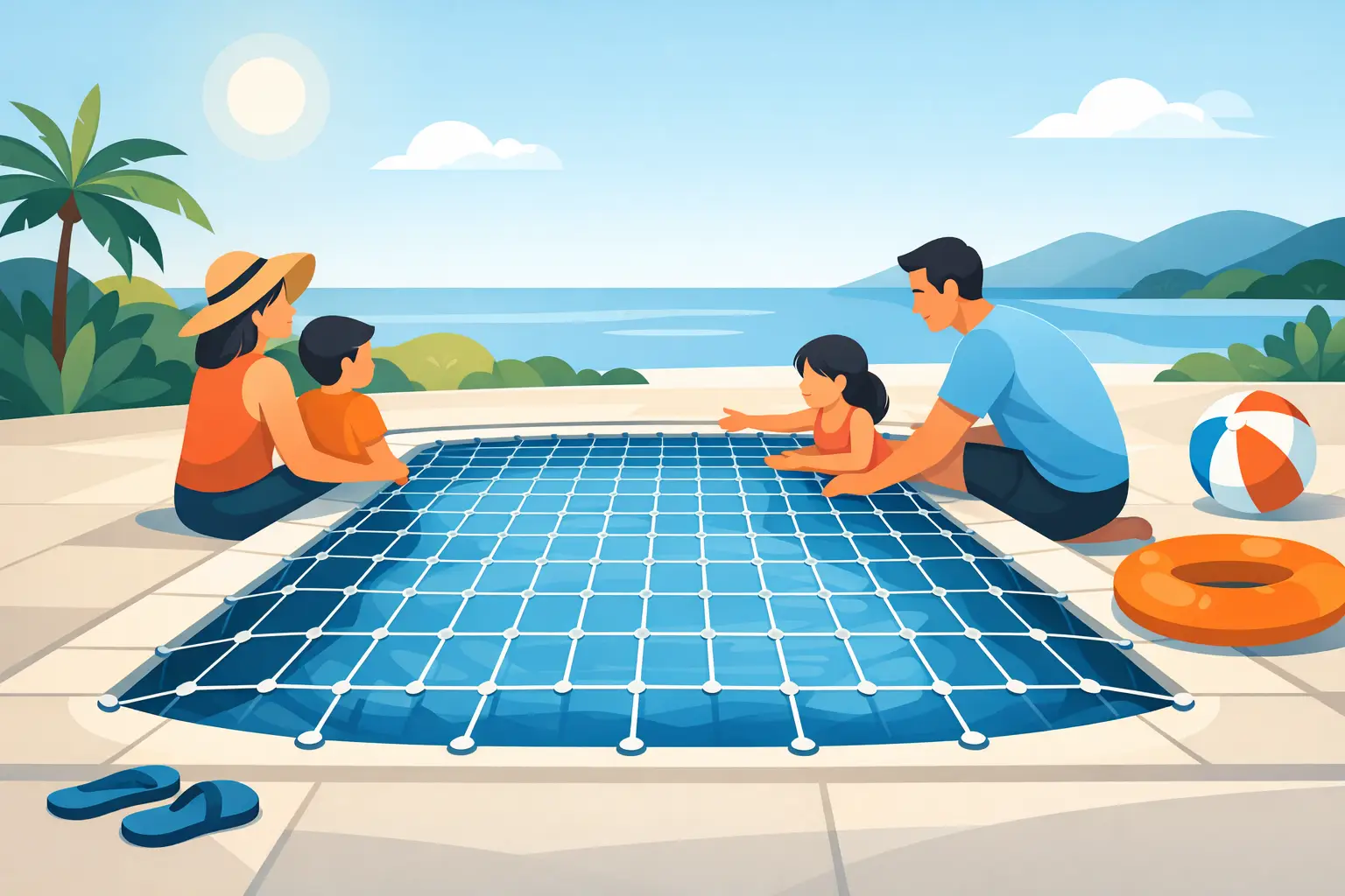 Redes para piscinas que protegen a tu familia