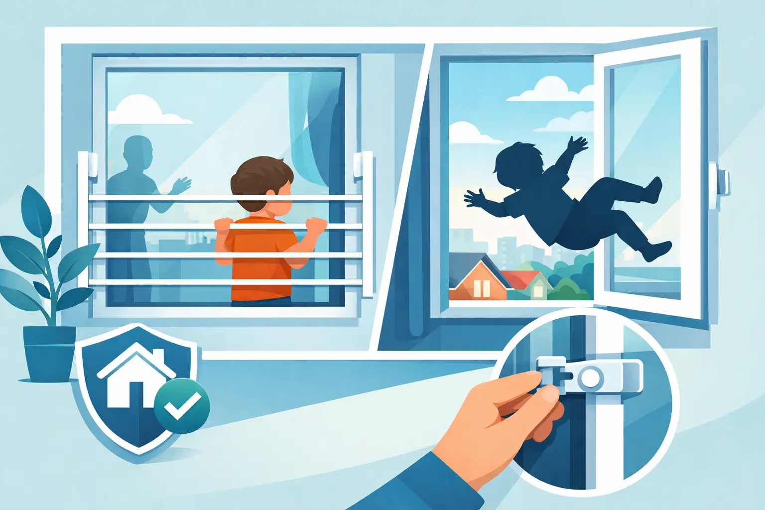 Cómo proteger ventanas contra caídas en casa