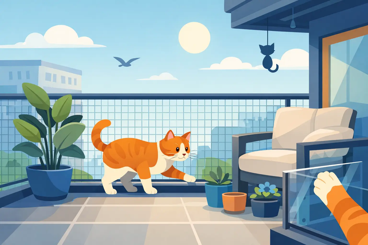 Evitar fugas de gatos en el balcón: 7 claves
