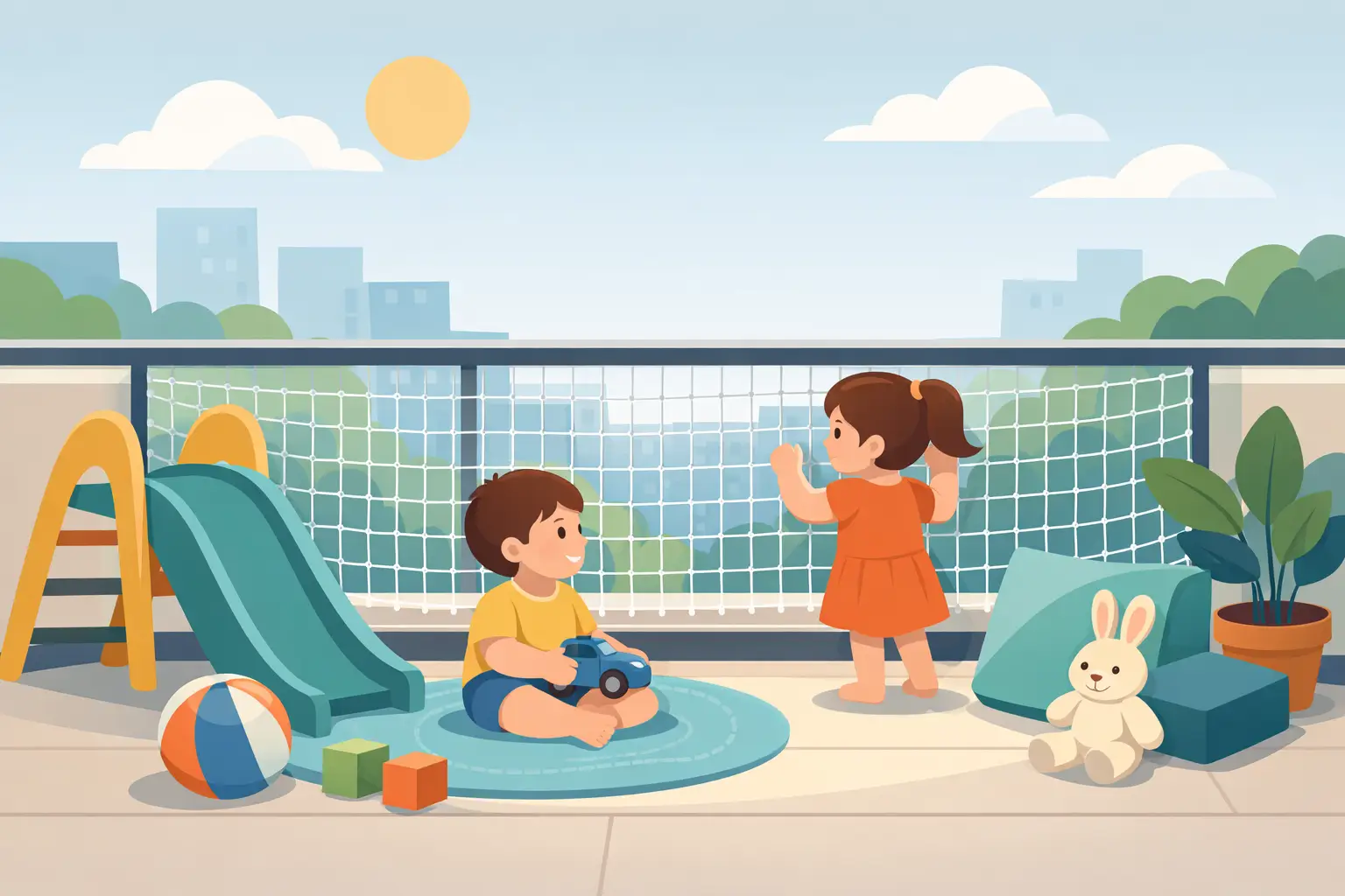 Mejores redes para balcones infantiles seguras