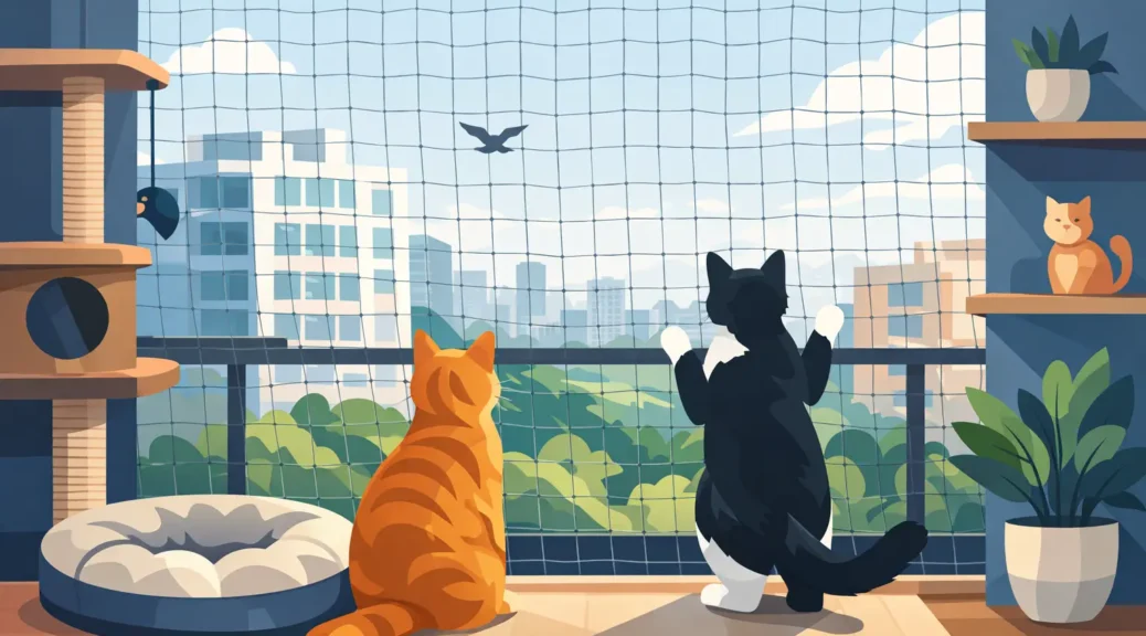 ¿Para qué sirven las redes para gatos en casa?